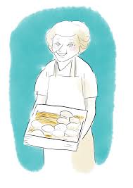 Une image qui représente Renée Richard, avec ses fromage emblématique de Lyon.